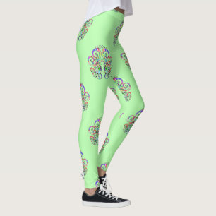 Spiralherz Handgemalt Design 4 Leggings