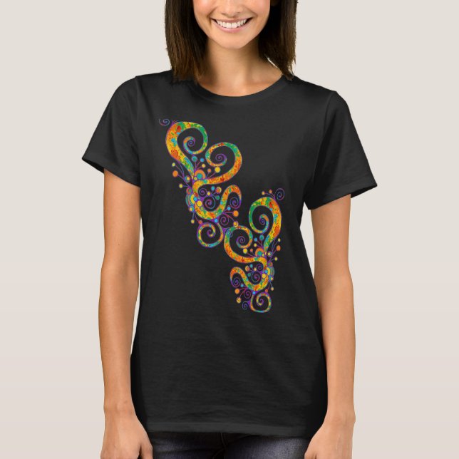 Spiralherzen Handgemalt 2 Lüfterspass T-Shirt (Vorderseite)