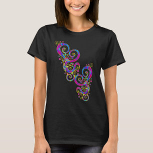 Spiralherzen Handgemalt 5 Fanspass T-Shirt