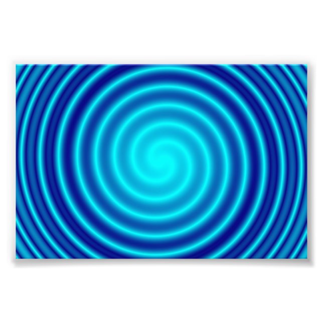 Spiraling Blue Vertigo Fotodruck (Vorne)
