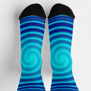 Spiraling Blue Vertigo Socken