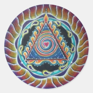 Spiraling Heart Mandala Sticker