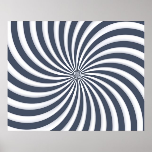 Spiralkurven der optischen Kunst Dreieck 05 Poster (Vorne)