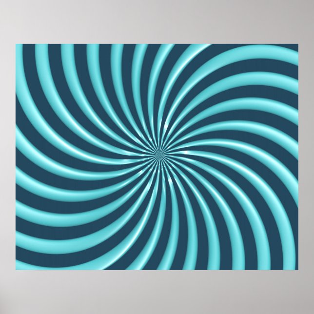 Spiralkurven der optischen Kunst Dreieck 07 Poster (Vorne)