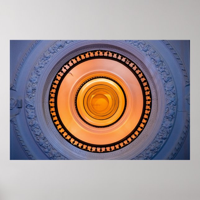 Spirallicht-Korridor Abstrakter Poster (Vorne)