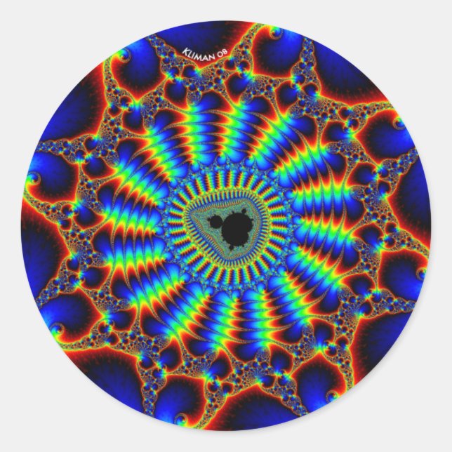 Spiralmandel Runder Aufkleber (Vorderseite)