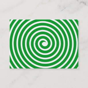 Spiralmotif - Gras grün und weiß Visitenkarte