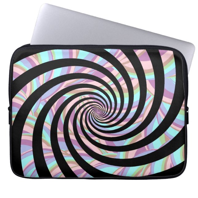 Spiralmuster mit Pastellfarben Laptopschutzhülle (Vorderseite)