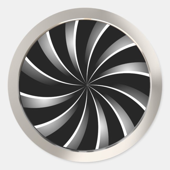Spiralmuster Runder Aufkleber (Vorderseite)