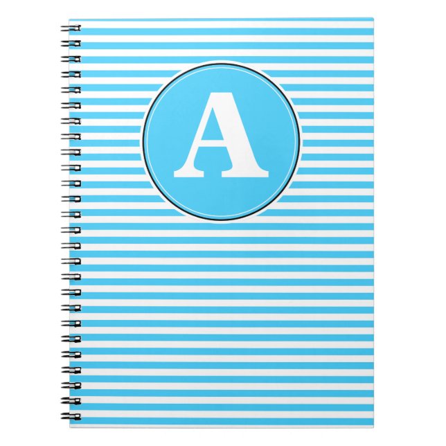 Spiralnotebook, benutzerdefinierte Monogramm-Vorla Notizblock (Vorderseite)
