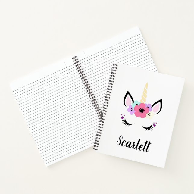 SpiralNotebook - Einhornkopf Notizbuch (Innenseite)