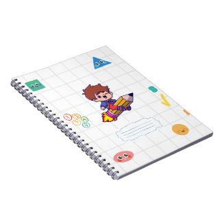 SpiralNotebook für Kinder mit fröhlichem Design Notizblock