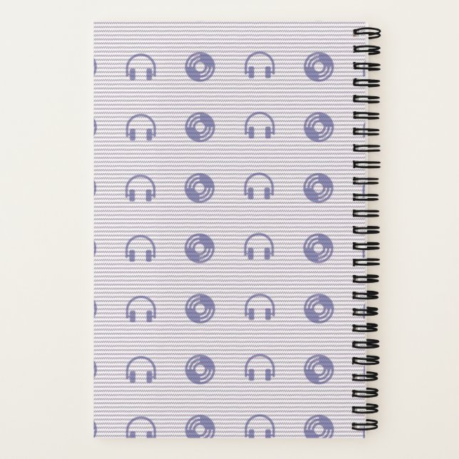 SpiralNotebook für personalisierte Musikfans Notizbuch (Rückseite)