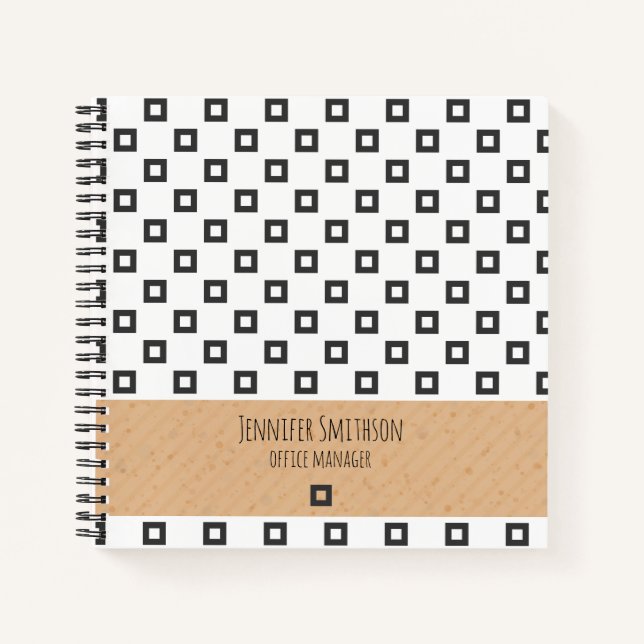 SpiralNotebook im modernen geometrischen Stil Notizbuch (Vorderseite)