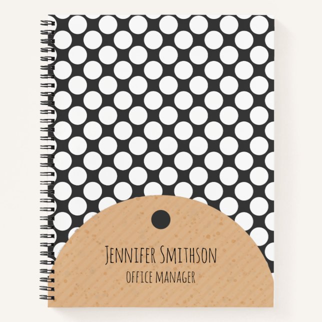 SpiralNotebook im modernen geometrischen Stil Notizbuch (Vorderseite)