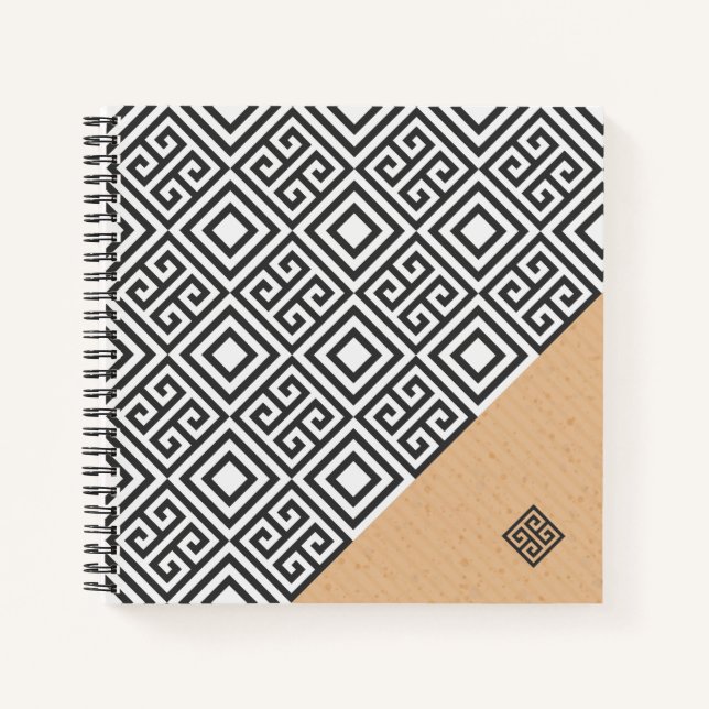 SpiralNotebook im modernen geometrischen Stil Notizbuch (Vorderseite)
