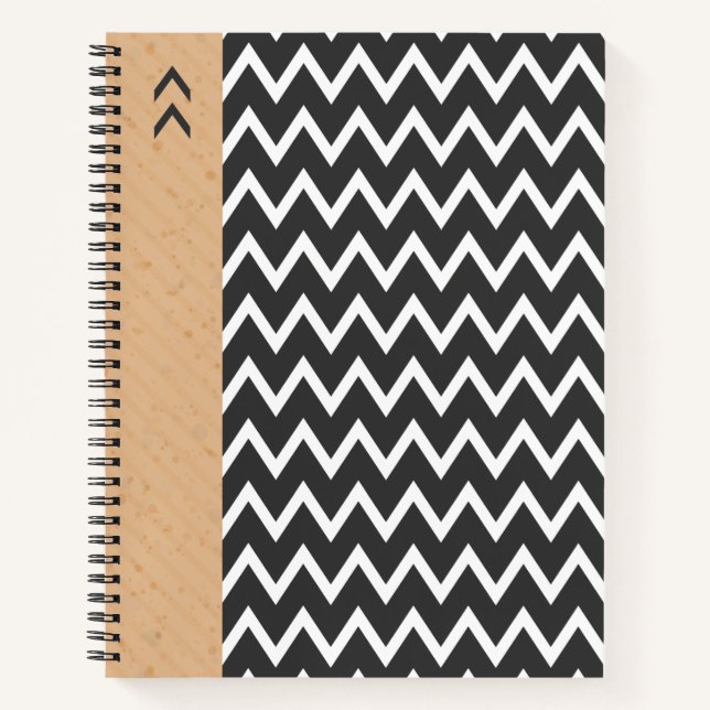 SpiralNotebook im modernen geometrischen Stil Notizbuch (Vorderseite)