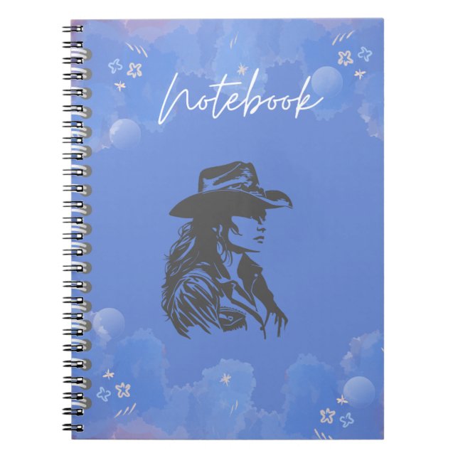 SpiralNotebook mit Cowgirl-Design Notizblock (Vorderseite)