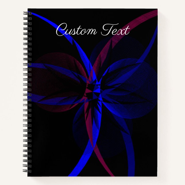 SpiralNotebook mit geometrischer Abstraktion Notizbuch (Vorderseite)