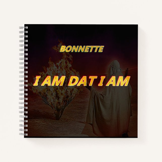 SpiralNotebook mit I AM Dat I Am title Notizbuch (Vorderseite)