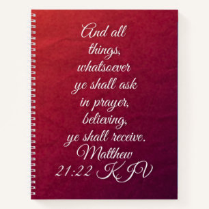 SpiralNotebook mit KJV Bible Verse Notizbuch