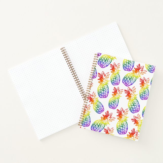 SpiralNotebook mit Regenbogenananas Notizbuch (Innenseite)