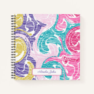SpiralNotebook mit Swirl Scribble und Doodles Name Notizbuch