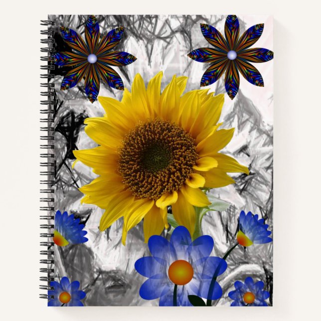 SpiralNotebook-Sonnenblume Notizbuch (Vorderseite)
