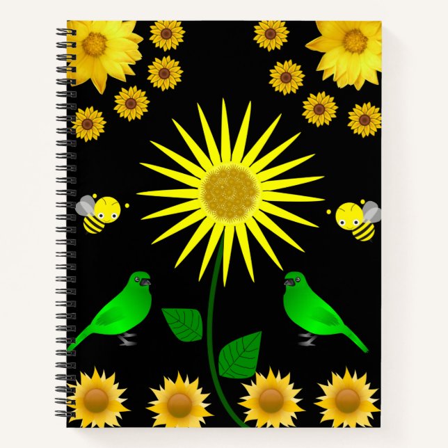 SpiralNotebook-Sonnenblume Notizbuch (Vorderseite)