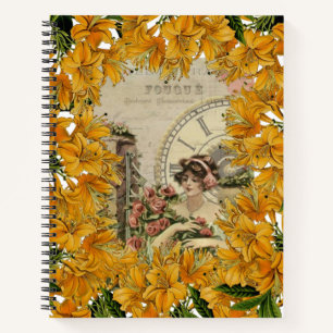 SpiralNotebook Viktorianische Frau Notizbuch