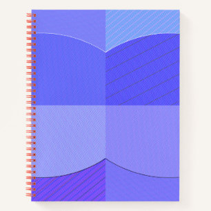 Spiralnotebook, Vintag-blau-klassisches Design Notizbuch