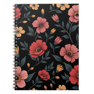 Spiralnotebooks mit Rosa und Rosa Blume Notizblock