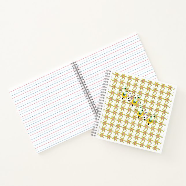 Spiralnotizblock. Alphabet-Briefe schreiben Notizbuch (Innenseite)