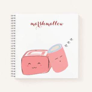 Spiralnotizblock Niedlich Marshmallow Notizbuch