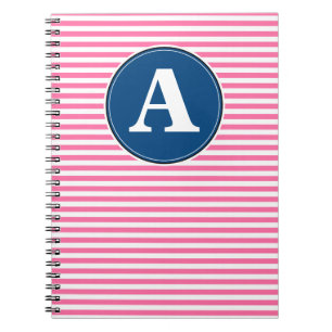 Spiralnotizbuch, individuelles Monogramm-Muster Notizblock