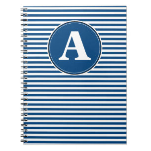 Spiralnotizbuch, individuelles Monogramm-Muster Notizblock