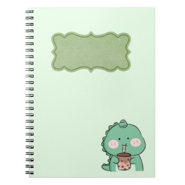 Spiralnotizbuch mit Dinosaurier für Kinder Notizblock (Vorderseite)
