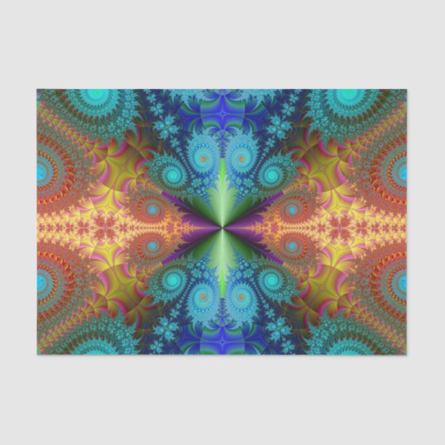 Spiralpapier aus Fraktal Seidenpapier (Vorderseite)