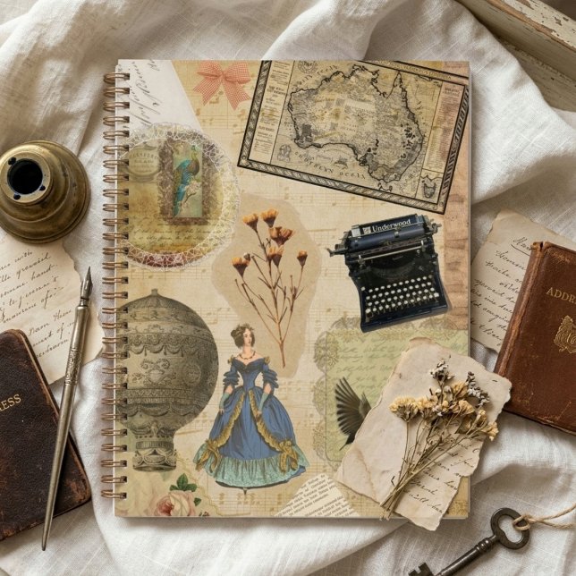 Spiralplaner für Vintage Zeitschriftenaufkleber Planer (Von Creator hochgeladen)