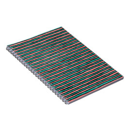 Spiralplatte, gestrichene Streifen, Aquamarin und Notizblock