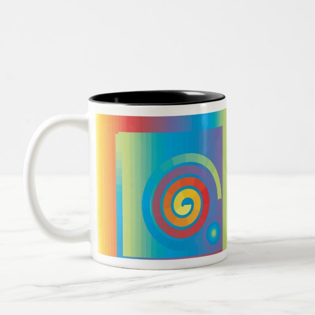 SPIRALPLATZ ZWEIFARBIGE TASSE (Links)