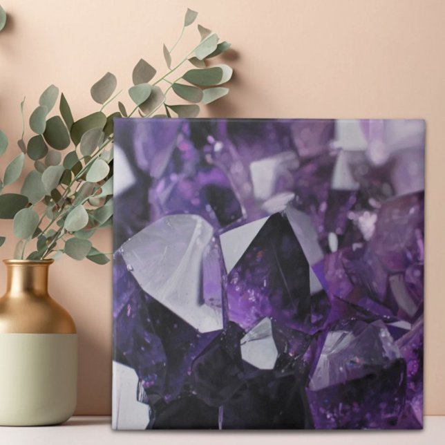 Spiralquarz Heilung ganzheitlich lila Amethyste Fliese (spirit quartz healing holistic purple amethyst ceramic tile)