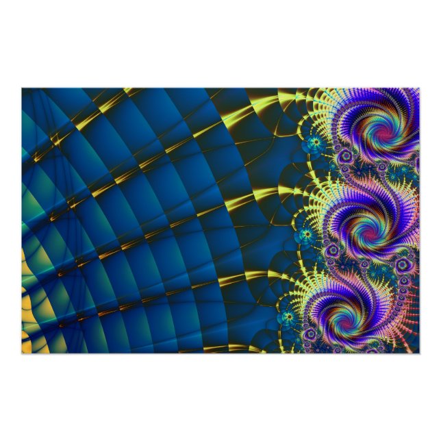 Spiralregenbogenblumen Poster (Vorderseite)