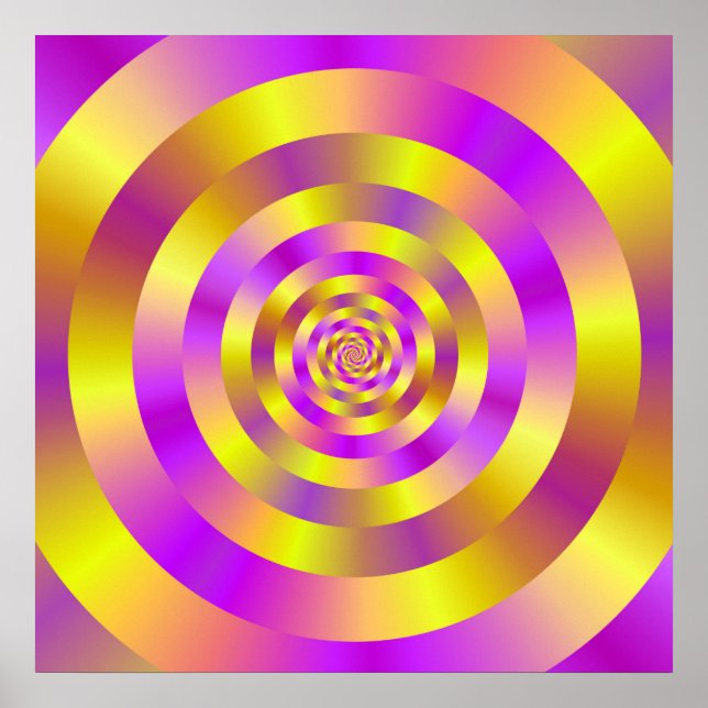 Spiralreife Gelb und Rosa Poster (Vorne)