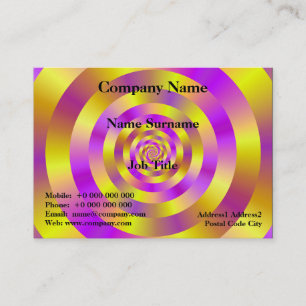 Spiralreife Gelb und Rosa Visitenkarte