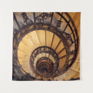 Spiralrundtreppen Treppenhaus altes Gebäude Treppe Wandteppich