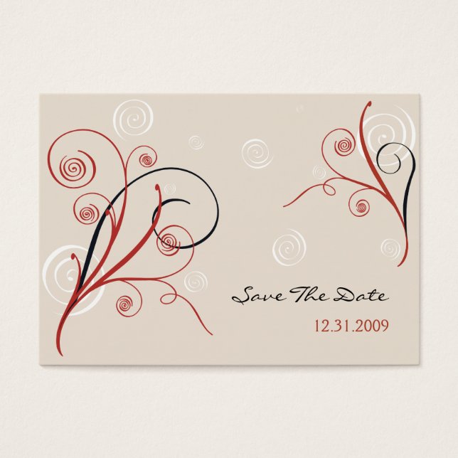 Spirals Save the Date MiniCard (Vorderseite)