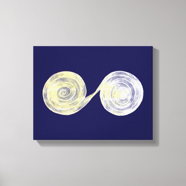 Spirals White Canvas Print Leinwanddruck (Vorderseite)