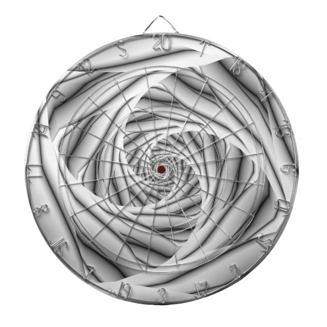 Spiralschritte in Schwarz und Weiß Dartscheibe (vorne)