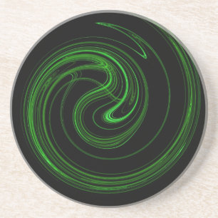 Spiralserie-1 - Grüner Untersetzer 1